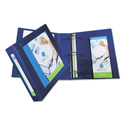 Framed View Heavy-Duty Binders, 3 Rings, 2" Capacity, 11 x 8.5, Navy Blue