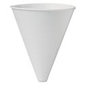 Bare Eco-Forward Treated Paper Funnel Cups, 10 oz, White, 250/Bag, 4 Bags/Carton