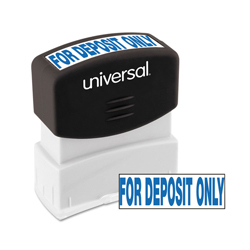 Message Stamp, for DEPOSIT ONLY, Pre-Inked One-Color, Blue