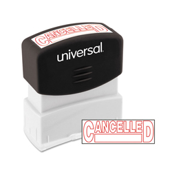 Message Stamp, CANCELLED, Pre-Inked One-Color, Red