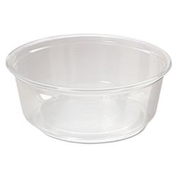 Microwavable Deli Containers, 8 oz, 4.6 Diameter x 1.8 h, Clear, Plastic, 500/Carton