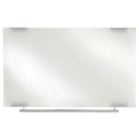 Clarity Glass Dry Erase Board with Aluminum Trim, 72" x 36", White Surface, Satin Aluminum Frame