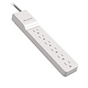 Home/Office Surge Protector, 6 Outlets, 4 ft Cord, 720 Joules, White