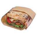 Dubl View Sandwich Bags, 9.5" x 5.75" x 2.75", Natural Brown/Clear, 500/Carton