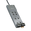 Home/office Surge Protector, 8 Outlets, 12 Ft Cord, 3390 Joules, Dark Gray