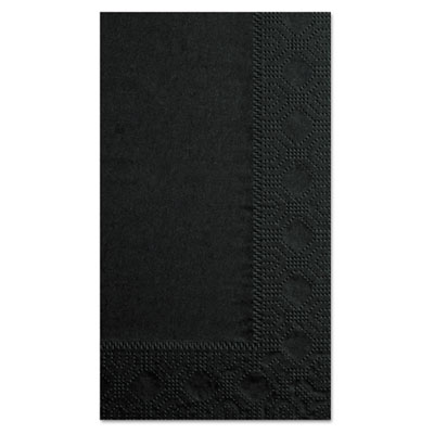 Dinner Napkins, 2-Ply, 15 x 17, Black, 1000/Carton