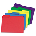Deluxe Heavyweight File Folders, 1/3-Cut Tabs, Letter Size, Assorted, 50/Box