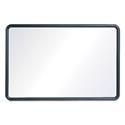 Contour Dry Erase Board, 48 x 36, Melamine White Surface, Black Plastic Frame