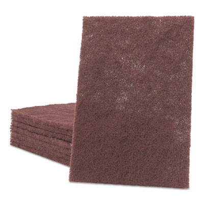 General Purpose Hand Pad, 6 x 9, Maroon, 20/Box, 3 Boxes/Carton