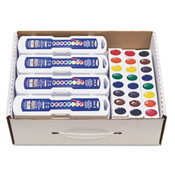 Professional Watercolor Master Pack: 24 Eight-Color Palette Sets and 12 Eight-Color Refill Strips, Assorted Colors