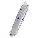 Quick-Change Utility Knife with Retractable Blade and Twine Cutter, Gray
