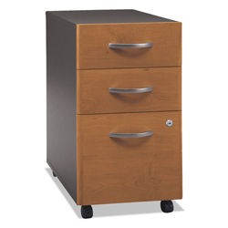 Series C Mobile Pedestal File, Left/Right, 3-Drawers: Box/Box/File, Legal/Letter/A4/A5, Cherry/Gray, 15.75" x 20.25" x 27.88"