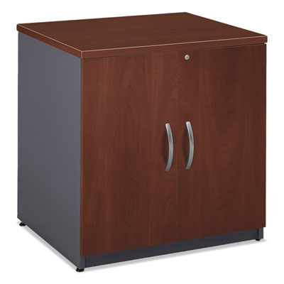 Series C Collection 30W Storage Cabinet, Graphite Gray/Hansen Cherry