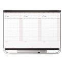 Prestige 2 Total Erase Three-Month Calendar, 36" x 24", White Surface, Graphite Gray Fiberboard/Plastic Frame