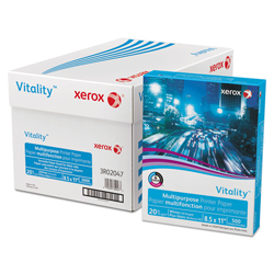 Vitality Multipurpose Print Paper, 92 Bright, 20 lb Bond Weight, 8.5 x 11, White, 500/Ream