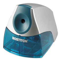 Personal Electric Pencil Sharpener, AC-Powered, 4.25 x 8.4 x 4, Blue