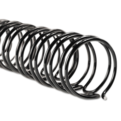 WireBind Spines, 1/4" Diameter, 55 Sheet Capacity, Black, 100/Box