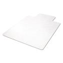EconoMat All Day Use Chair Mat for Hard Floors, Flat Packed, 45 x 53, Wide Lipped, Clear