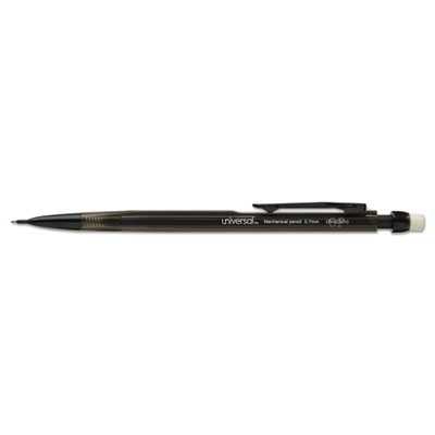 Mechanical Pencil, 0.7 mm, HB (#2), Black Lead, Smoke/Black Barrel, Dozen