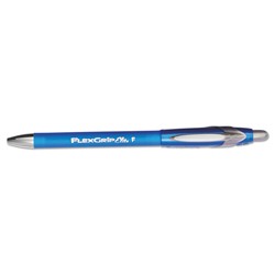 FlexGrip Elite Ballpoint Pen, Retractable, Fine 0.8 mm, Blue Ink, Blue Barrel, Dozen