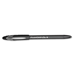 FlexGrip Elite Ballpoint Pen, Stick, Medium 1 mm, Black Ink, Black Barrel, Dozen