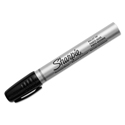 Durable Metal Barrel Permanent Marker, Medium Bullet Tip, Black