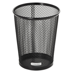 Nestable Jumbo Wire Mesh Pencil Cup, 4.38" Diameter x 5.4"h, Black