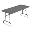 IndestrucTables Too 1200 Series Bi-Fold Table, 60w x 30d x 29h, Charcoal
