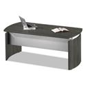 Medina Series Laminate Curved Desk Top, 72" x 36", Gray Steel