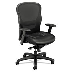 Wave Mesh High-Back Task Chair, Supports Up to 250 lb, 19.25" to 22" Seat Height, Black