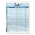 Patient Sign-In Label Forms, Two-Part Carbon, 8.5 x 11.63, Blue Sheets, 125 Forms Total