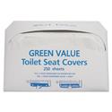 Half-Fold Toilet Seat Covers, 14.75 x 16.5, White, 5,000/Carton