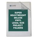 Deluxe Vinyl Project Folders, Legal Size, Clear, 50/Box