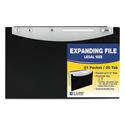 21-Pocket Stand-Up Design Expanding File, 12" Expansion, 21 Sections, 1/5-Cut Tabs, Legal Size, Black