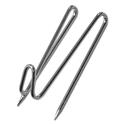 Panel Wall Wire Hooks, Silver, 25 Hooks/Pack