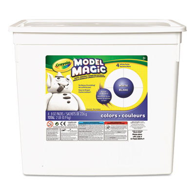 Model Magic Modeling Compound, 8 oz Packs, 4 Packs, White, 2 lbs