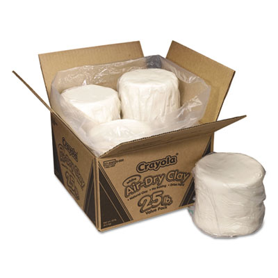 Air-Dry Clay, White, 25 lbs