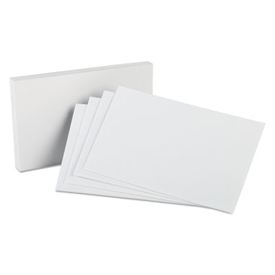 Unruled Index Cards, 5 x 8, White, 100/Pack