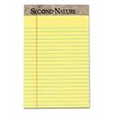 Second Nature Recycled Ruled Pads, Narrow Rule, 50 Canary-Yellow 5 x 8 Sheets, Dozen