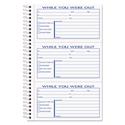 Spiralbound Message Book, Two-Part Carbonless, 5 x 2.83, 3 Forms/Sheet, 300 Forms Total