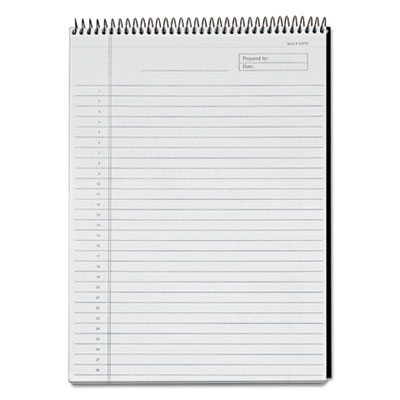 Docket Diamond Top-Wire Ruled Planning Pad, Wide/Legal Rule, Black Cover, 60 White 8.5 x 11.75 Sheets