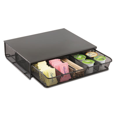 One Drawer Hospitality Organizer, 5 Compartments, 12.5 x 11.25 x 3.25, Black