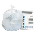 High-Density Waste Can Liners, 16 gal, 6 mic, 24" x 33", Natural, 50 Bags/Roll, 20 Rolls/Carton