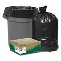 Linear Low Density Recycled Can Liners, 60 gal, 2 mil, 38" x 58", Black, 10 Bags/Roll, 10 Rolls/Carton