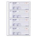 Money Receipt Book, FormGuard Cover, Three-Part Carbonless, 7 x 2.75, 4 Forms/Sheet, 100 Forms Total