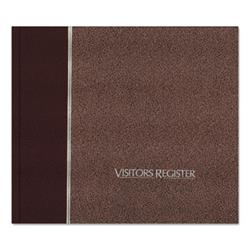 Hardcover Visitor Register Book, Burgundy Cover, 9.78 x 8.5 Sheets, 128 Sheets/Book