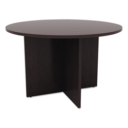 Alera Valencia Round Conference Table with Legs, 42" Diameter x 29.5h, Espresso