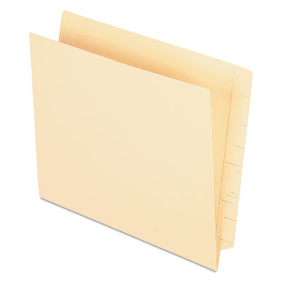 Manila End Tab Pocket Folder, Straight Tabs, Letter Size, Manila, 50/Box