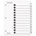 OneStep Printable Table of Contents and Dividers, 12-Tab, 1 to 12, 11 x 8.5, White, White Tabs, 1 Set