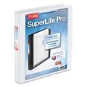 SuperLife Pro Easy Open ClearVue Locking Slant-D Ring Binder, 3 Rings, 1" Capacity, 11 x 8.5, White